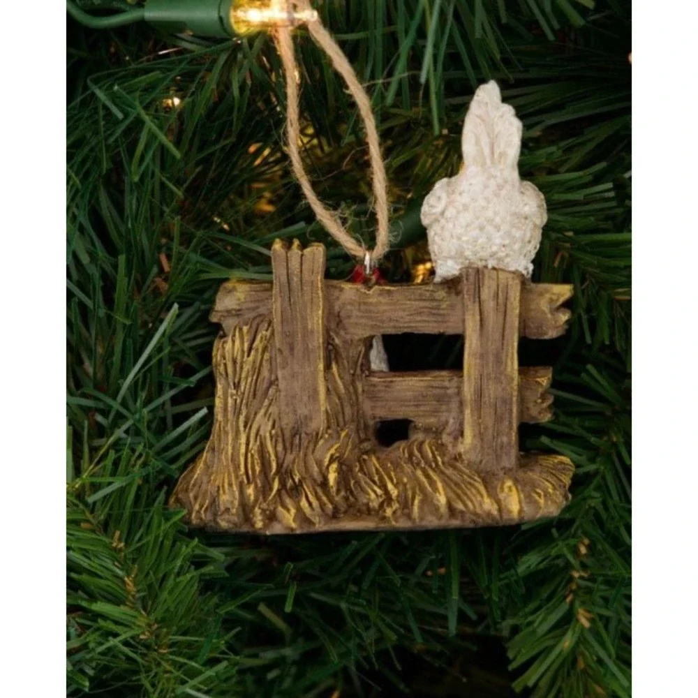Cracker Barrel Chickens with Fence Christmas Ornament NEW 2026 Country Farmhouse